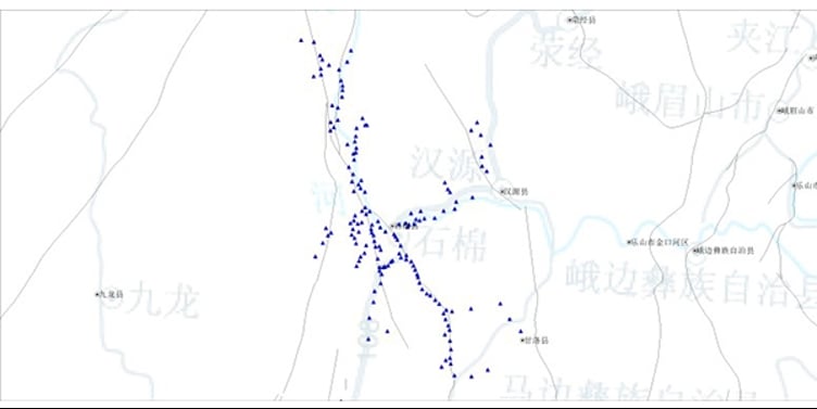 A map showing the deployment of SmartSolo nodes for seismic survey, illustrating nodal seismic technology for geophysical exploration.